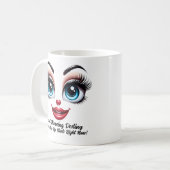 Name Motivation Schicksal, Fabelhafte Augen Lustig Kaffeetasse (Vorderseite Links)