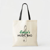 Name-Musik-Tasche - wahres Grün Tragetasche (Vorne)