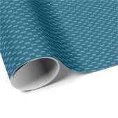 Name Muster Minimal Elegante Blau Geschenkpapier (Rolleneckpunkt)
