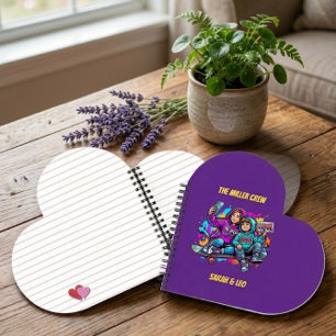 Name Mutter Sohn Skater Purple Heart Notizbuch