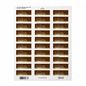 Name & Nachname mit Zuhause-Büroadresse auf braun (Vorne)