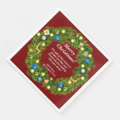 Name Nachricht, Firmensitz Weihnachten Serviette (Ecke)