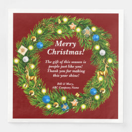 Name Nachricht, Firmensitz Weihnachten Serviette
