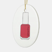 Name Nail Polnische Flasche Keramik Ornament (Links)