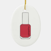 Name Nail Polnische Flasche Keramik Ornament (Vorne)