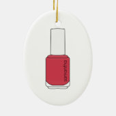 Name Nail Polnische Flasche Keramik Ornament (Hinten)