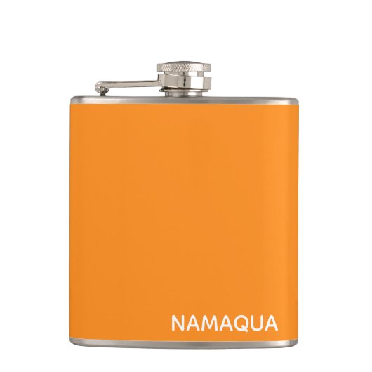 Name Namaqua orange Flachmann (Vorderseite)