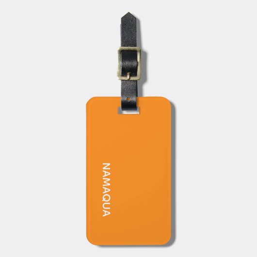 Name Namaqua orange Gepäckanhänger (Vorderseite vertikal)