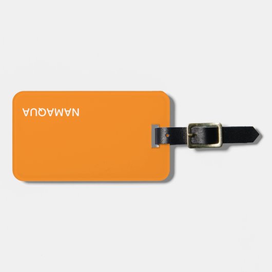 Name Namaqua orange Gepäckanhänger (Vorderseite horizontal)