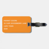 Name Namaqua orange Gepäckanhänger (Rückseite horizontal)