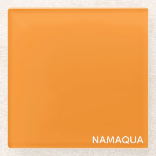 Name Namaqua orange Glasuntersetzer (Vorderseite)