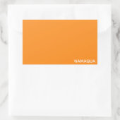 Name Namaqua orange Rechteckiger Aufkleber (Tasche)