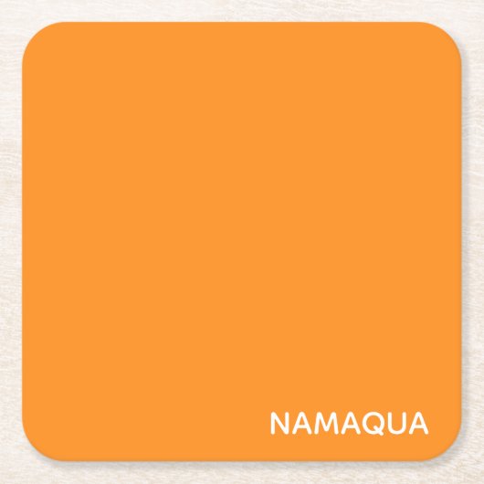 Name Namaqua orange Rechteckiger Pappuntersetzer (Vorderseite)