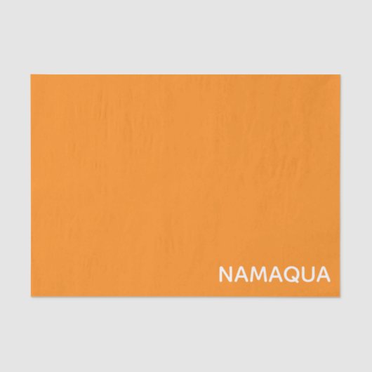Name Namaqua orange Seidenpapier (Vorderseite)