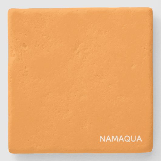Name Namaqua orange Steinuntersetzer (Vorderseite)