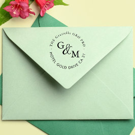 Name & Name Benutzerdefinierte Rücksendeadresse Gu Permastempel