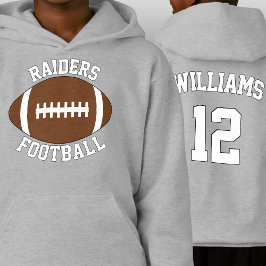 Name, Name und Nummer des Fußballteams Hoodie