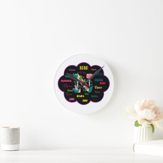 Name Nana Runde Wanduhr (Zuhause)