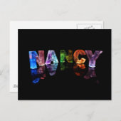 Name Nancy in 3D-Leuchten (Foto) Postkarte (Vorne/Hinten)