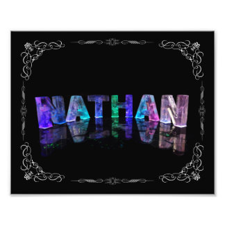 Name Nathan - Name in Lights (Foto) Fotodruck