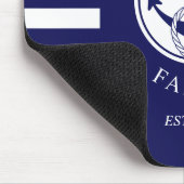 Name Nautic Anchor Blue Stripes Muster Mousepad (Ecke)