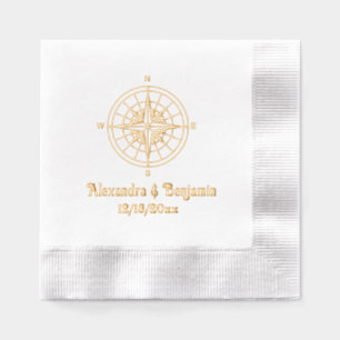 Name Nautic Compass Rose Nr. 3 Servietten Mit Folie