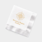 Name Nautic Compass Rose Nr. 3 Servietten Mit Folie (Links)