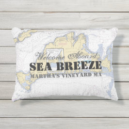 Name + Nautical Welcome Abo Martha's Vineyard Kissen Für Draußen