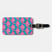Name-Neon-Flamingos Gepäckanhänger (Vorderseite horizontal)