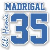 Name/Nickname-Typografie Aufkleber (Vorderseite)