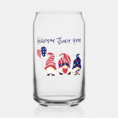 Name, Niedlich 4. Juli Gnomes & Balloons Dosenglas (Vorderseite)