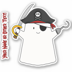 Name Niedlich Ghost Pirate Costume Verkleidung Sch Aufkleber