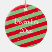 Name Niedlich Igel Baby First Christmas Keramik Ornament (Hinten)