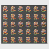 Name Niedlich Orange Lila Pumpkin Halloween Lecker Geschenkpapier (Flach)