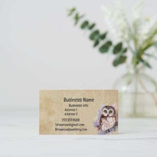 Name Niedliche Wasserfarbe Vogelwelt Vogelwelt Visitenkarte (Stehend Vorderseite)