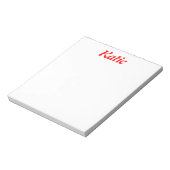 Name Note Pad Notizblock (Rotiert)