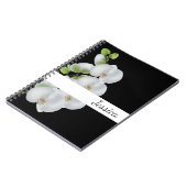 Name-Notizbuch-Weiße Orchideen Notizblock (Linke Seite)