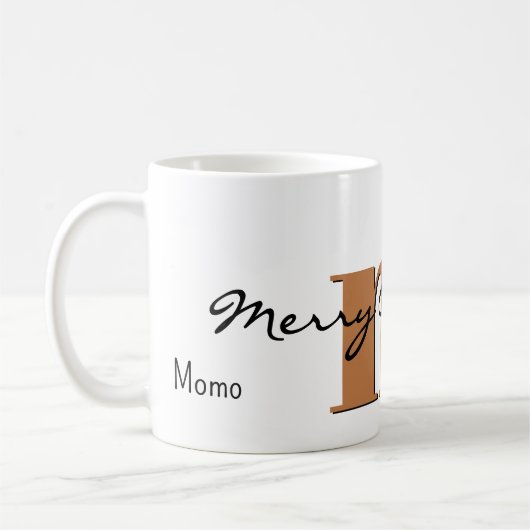 Name, November Gold Topaz | Frohe Weihnachten Kaffeetasse (Links)