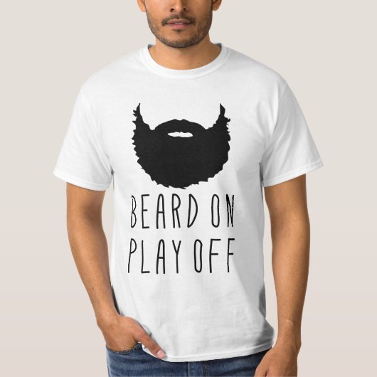 Name Number Back Print, Hockey Playoff Beard T-Shi T-Shirt (Vorderseite)
