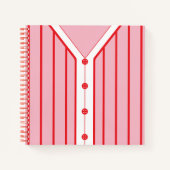 Name & Number Baseball Softball Jersey Notebook Notizblock (Vorderseite)