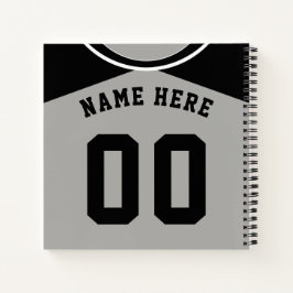 Name & Number Baseball Softball Jersey Notebook Notizbuch