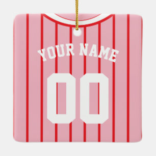 Name & Number Baseball Softball Jersey Template Keramikornament
