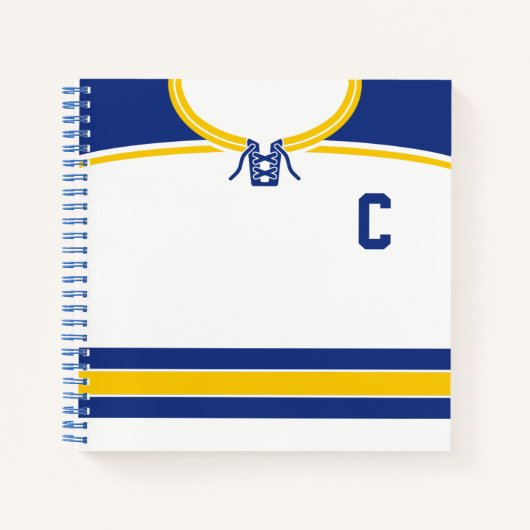 Name & Number Custom Hockey Jersey Notebook Notizbuch (Vorderseite)