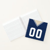 Name & Number Football Jersey Notebook Template Notizblock (Innenseite)