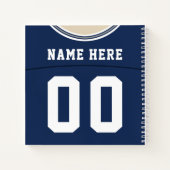 Name & Number Football Jersey Notebook Template Notizblock (Rückseite)