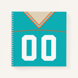 Name & Number Football Jersey Notebook Template Notizbuch