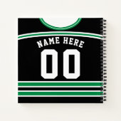 Name & Number Ice Hockey Jersey Notebook Notizbuch (Rückseite)