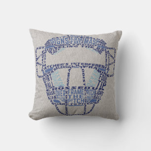Name & Number Jersey Style Baseball Catcher Pillow Kissen