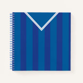 Name & Number Soccer Football Blue Jersey Notebook Notizblock (Vorderseite)