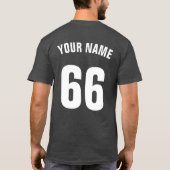 Name & Nummer Back Print Cool als Puck Hockey T-Sh T-Shirt (Rückseite)